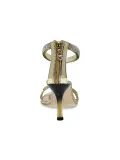 Sandalo con tacco Alberto Venturini GIOIELLO in crystal e laminato oro
