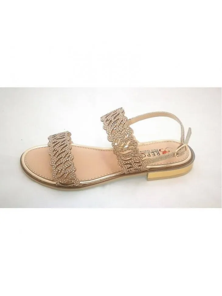 SANDALO FASCE STRASS TRAFORATE