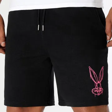 Short Jogging Angry Bugs Bunny Nero Rosa Fluo