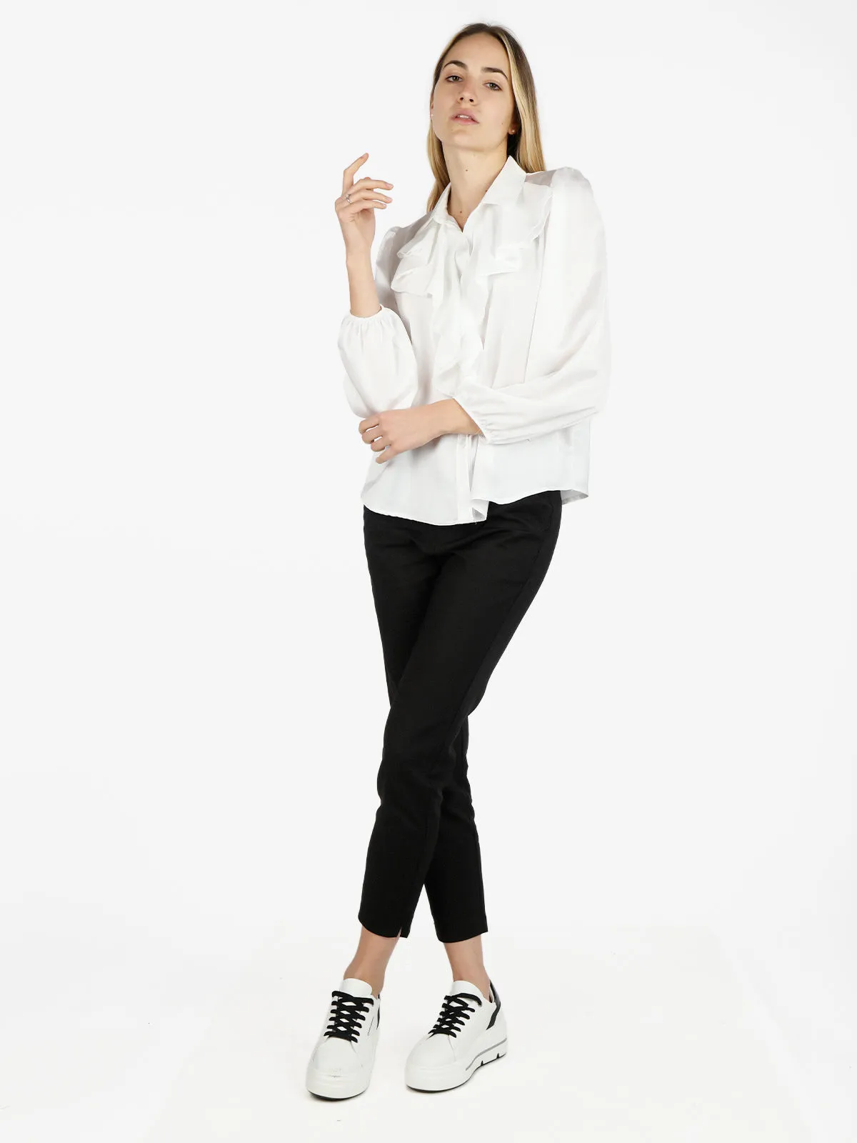 Solada Chemise femme élégante à volants