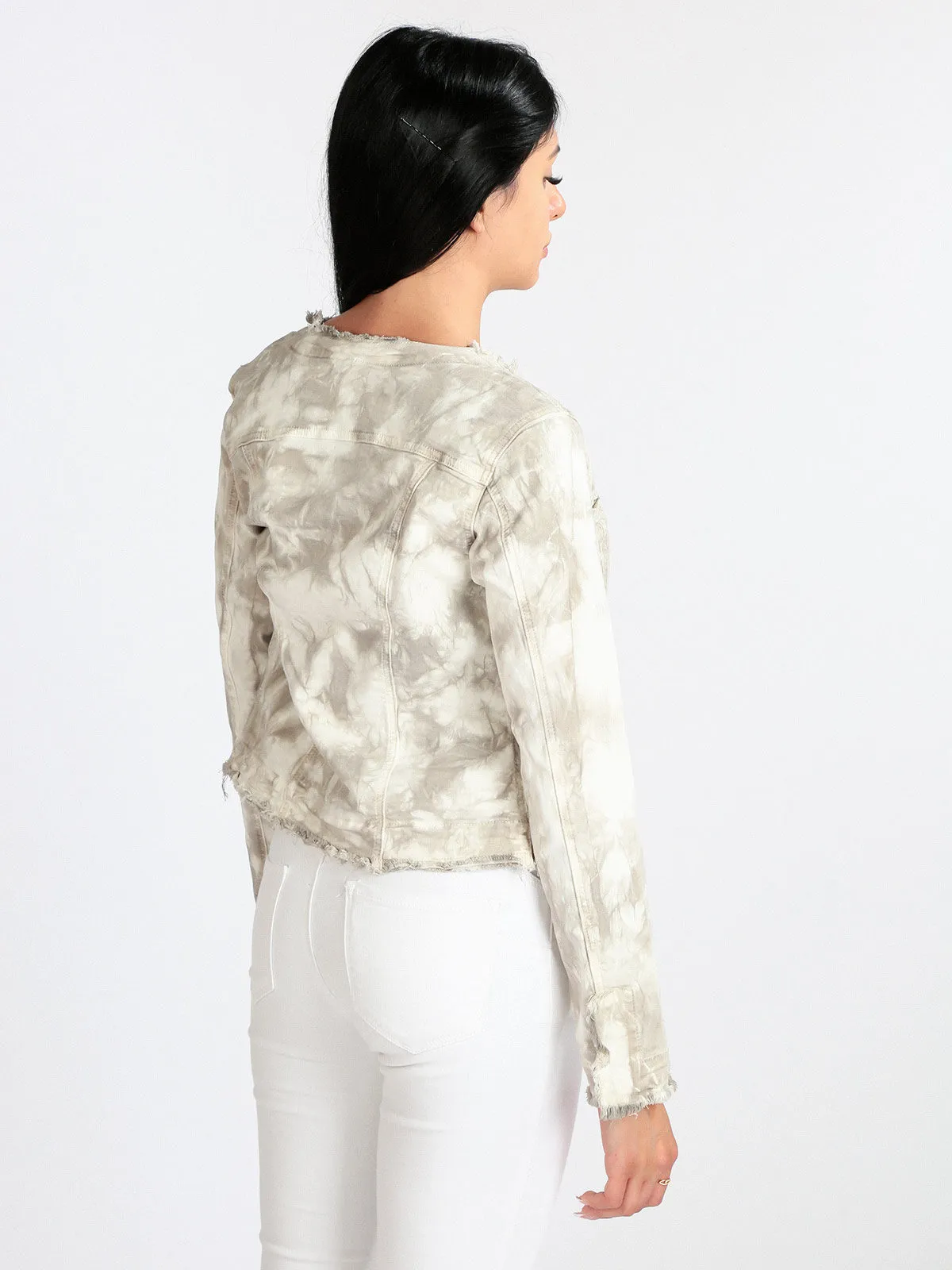 Solada Veste femme en jean dégradé